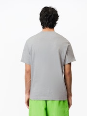 Серый - Lacoste Relaxed Fit Jersey 100% Cotton T-Shirt - Image 12 of 14