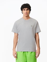 Серый - Lacoste Relaxed Fit Jersey 100% Cotton T-Shirt - Image 6 of 14