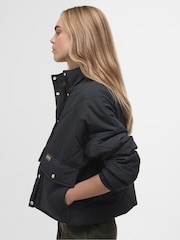 Barbour® International Zola Quilt Black Jacket - Image 3 of 5
