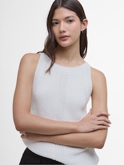 Barbour® International Dakota Sleeveless Knitted 100% Cotton Vest Top - Image 3 of 5