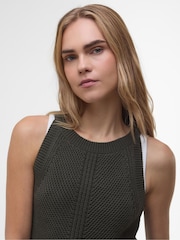 Barbour® International Dakota Sleeveless Knitted 100% Cotton Vest Top - Image 3 of 5
