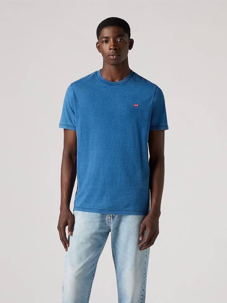 Темный индиго - Levi's Оригинальный знак дома 100% Хлопковая футболка - Image 1 of 4