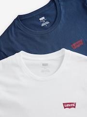 Levi's® White Housemark Logo 100% Cotton T-Shirts 2 Pack - Image 10 of 11