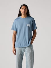 Levi's® Blue Relaxed Fit Short Sleeve 100% Cotton T-Shirt - Image 1 of 4