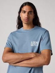 Levi's® Blue Relaxed Fit Short Sleeve 100% Cotton T-Shirt - Image 4 of 4