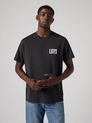 Levi's® Black Relaxed Fit Short Sleeve 100% Cotton T-Shirt - Image 1 of 4