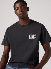 Levi's® Black Relaxed Fit Short Sleeve 100% Cotton T-Shirt - Image 3 of 4