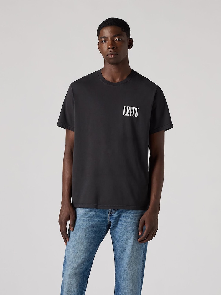 Levi's® Black Relaxed Fit Short Sleeve 100% Cotton T-Shirt - Image 4 of 4