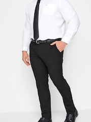 BadRhino Big & Tall Black Plain Suit Trousers - Image 1 of 3
