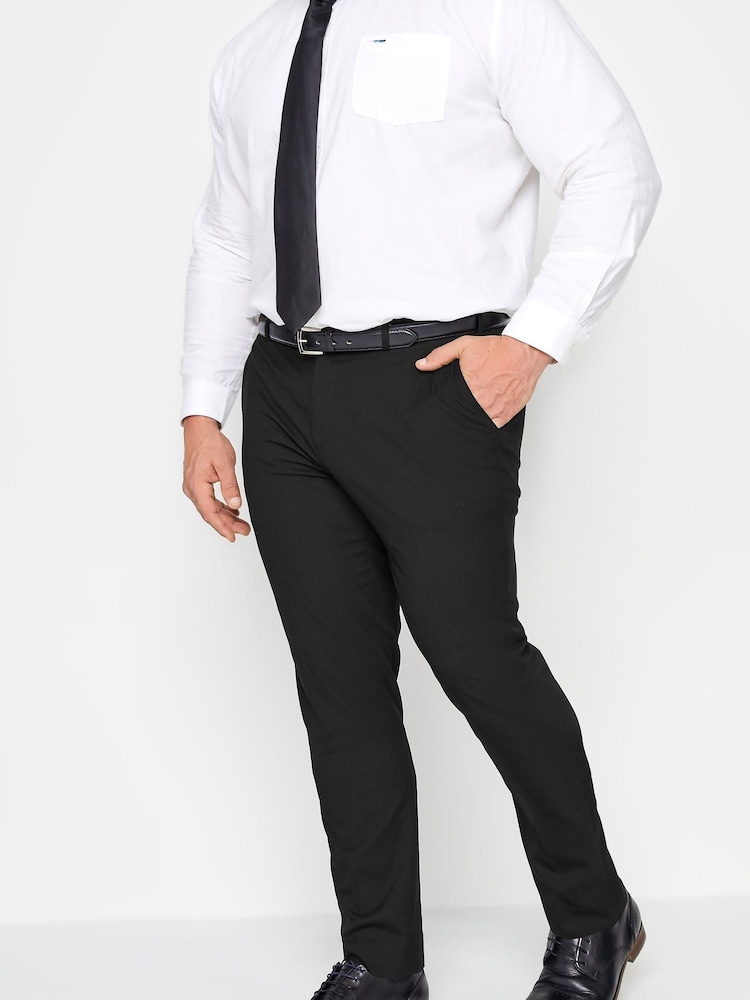 BadRhino Big & Tall Black Plain Suit Trousers - Image 1 of 3