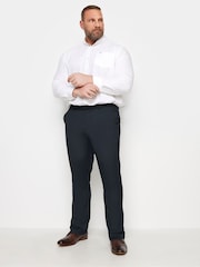BadRhino Big & Tall Blue Plain Suit Trousers - Image 2 of 4