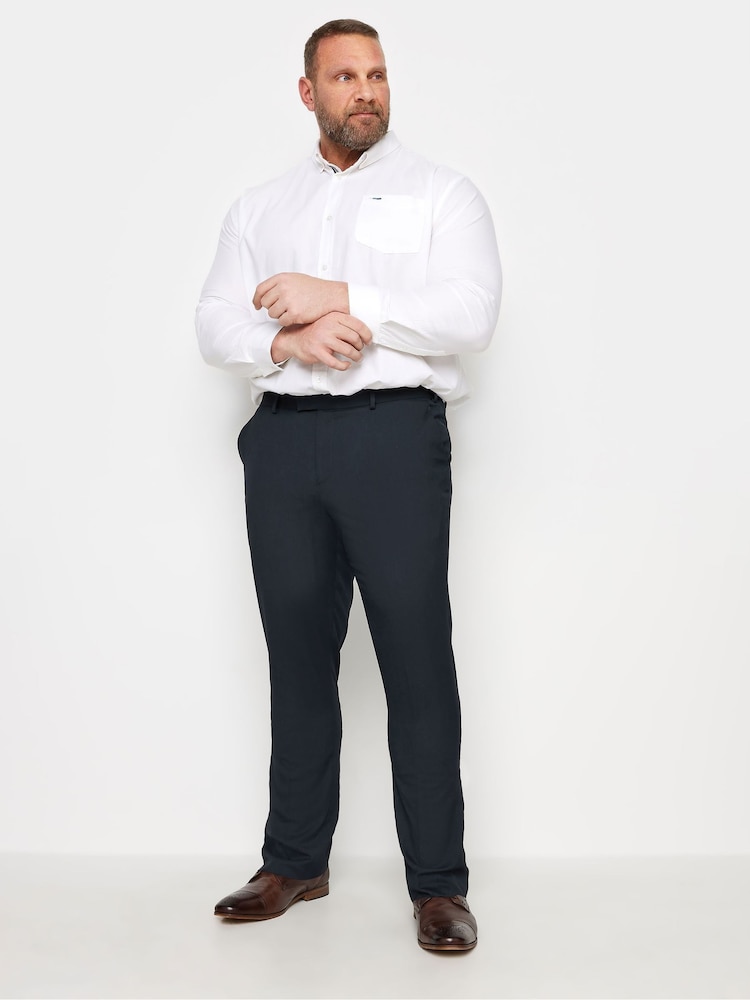BadRhino Big & Tall Blue Plain Suit Trousers - Image 2 of 4