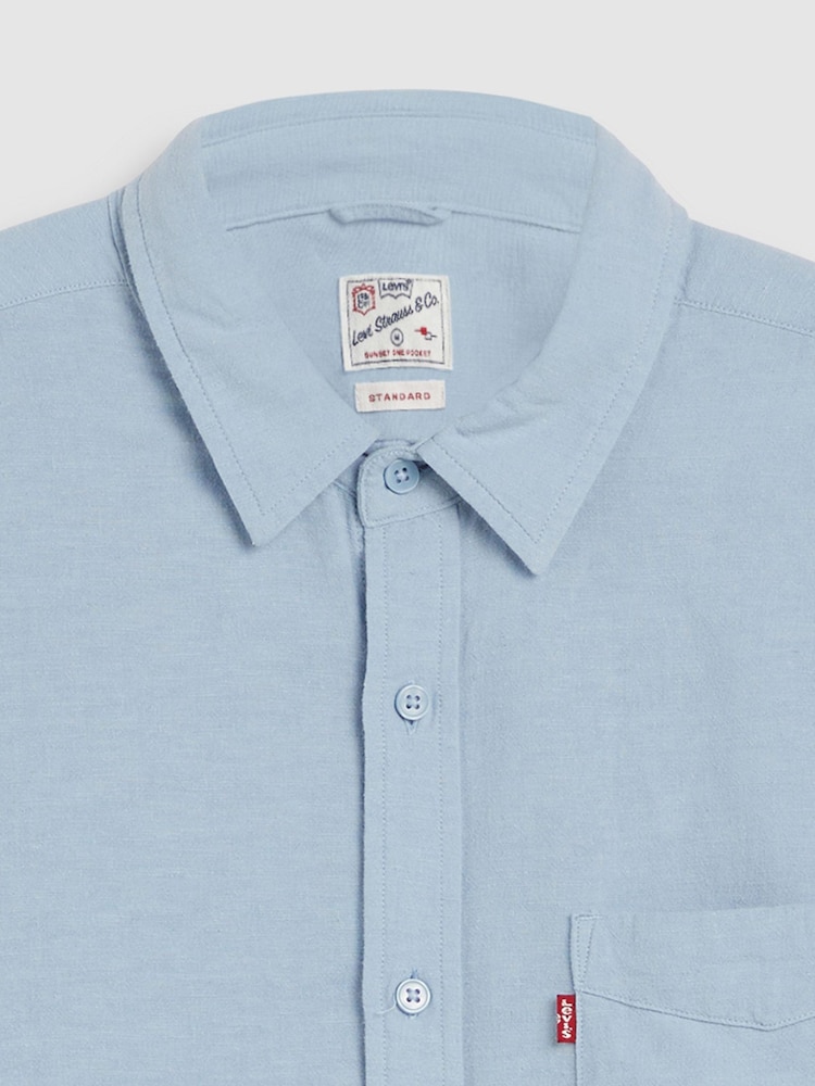 Blue Sunset 1 Pocket Standard Chambray Shirt - Image 7 of 8