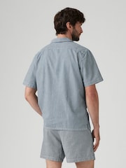 Levi's® Blue Short Sleeve Standard Camp 100% Cotton Shirt - Image 3 of 6
