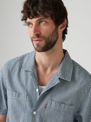 Levi's® Blue Short Sleeve Standard Camp 100% Cotton Shirt - Image 4 of 6
