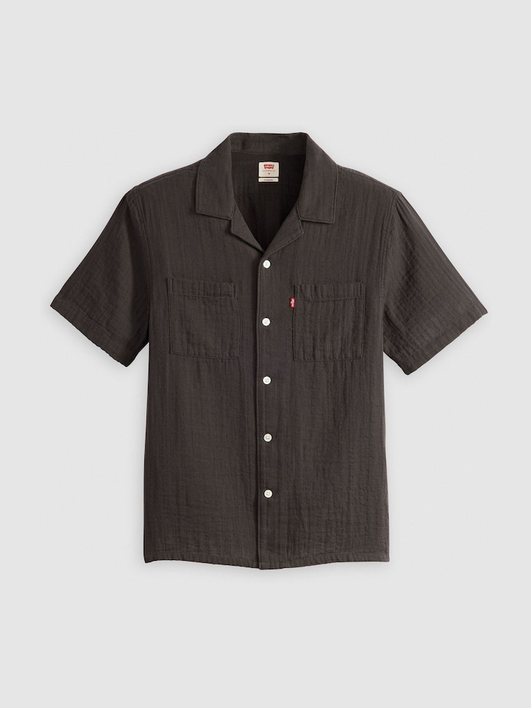 Negro - Levi's® Short Sleeve Standard Camp 100% Cotton Shirt - Imagen 2 de 2