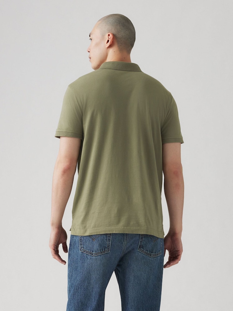 Levi's® Green Housemark 100% Cotton Polo Shirt - Image 2 of 4 Levi's® Green Housemark 100% Cotton Polo Shirt - Image 2 of 4