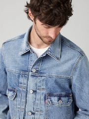 Levi's® Blue Type 2 Denim Trucker 100% Cotton Jacket - Image 3 of 5