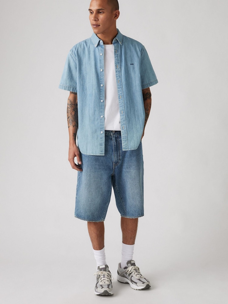 My Frequency Blue - Levi's® 478 Baggy 100% Cotton Shorts - Imagen 1 de 4