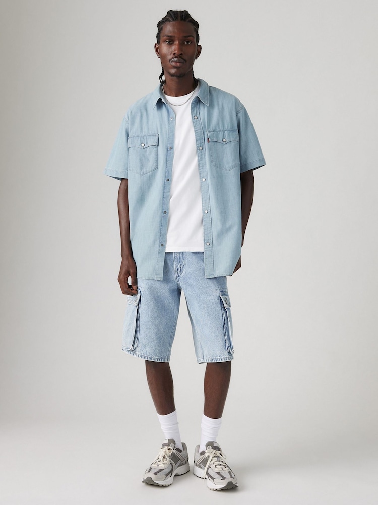 Levi's® Blue 478 Baggy Cargo Shorts - Image 2 of 8