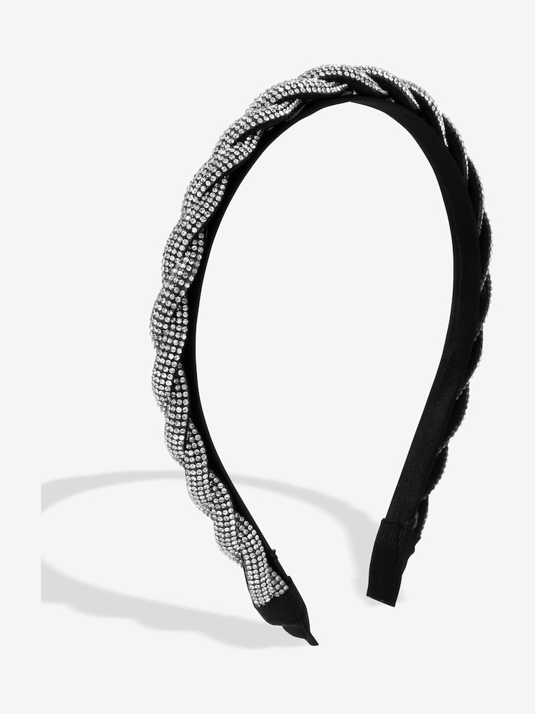 Mood Silver Diamante Twist Headband - Image 3 of 3