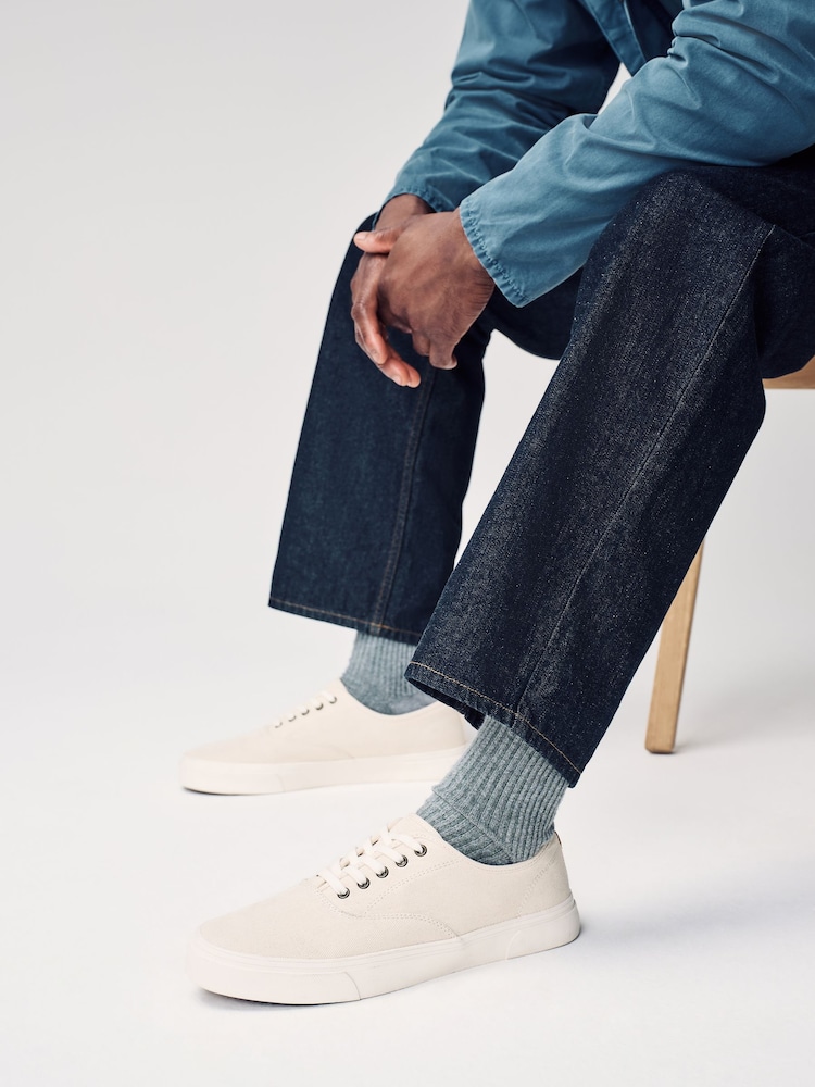 Cream Classic Canvas Pumps - Image 1 of 6