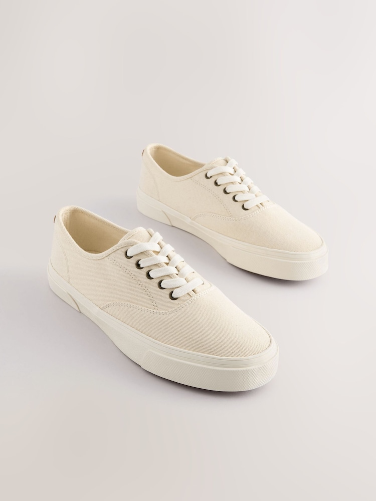 Cream Classic Canvas Pumps - Image 2 of 6
