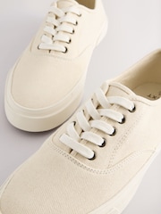 Cream Classic Canvas Pumps - Image 4 of 6