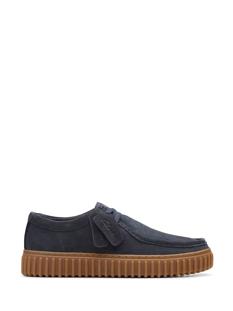 Clarks Blue Suede Torhill Shoes - Image 1 of 1