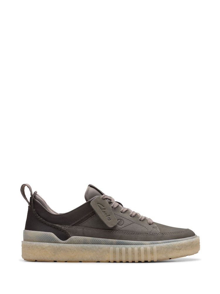 Clarks Grey Suede Somerset Lace Shoes - Image 1 of 6