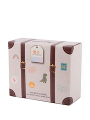 Totes Green Childrens Toddler Dino Bootie Slippers - Image 3 of 5
