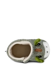 Totes Green Childrens Toddler Dino Bootie Slippers - Image 5 of 5