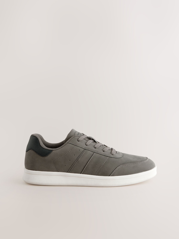 Grey Suedette Trainers - Image 1 of 6