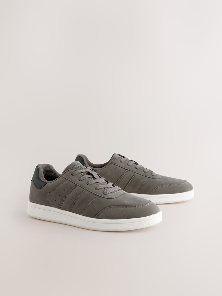 Grey Suedette Trainers - Image 2 of 6