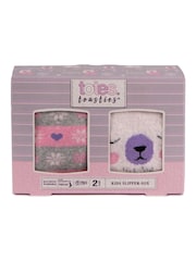 Totes Purple Toasties Childrens Original 2 Pack Socks - Image 4 of 5