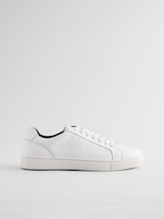 White Leather Trainers - Image 2 of 6