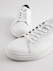White Leather Trainers - Image 4 of 6