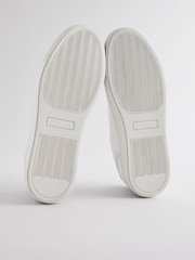 White Leather Trainers - Image 6 of 6