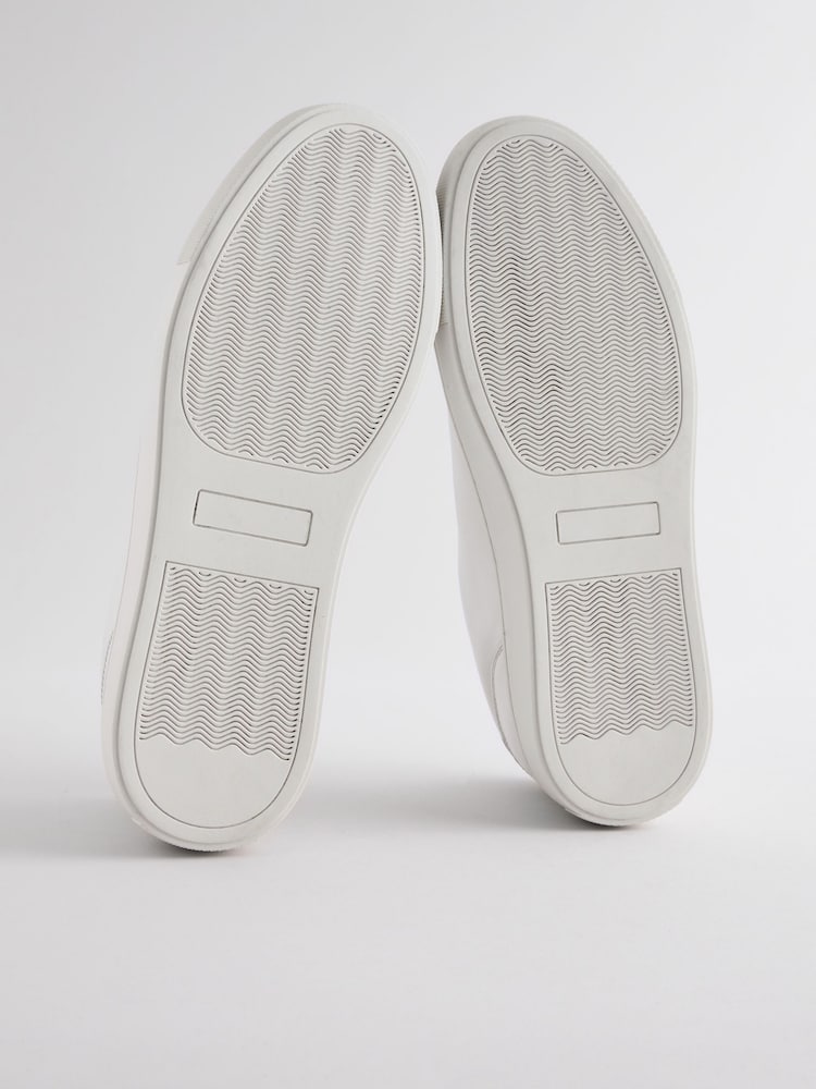 White Leather Trainers - Image 6 of 6