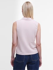 Barbour® Pink Bowford Sleeveless Polo Top - Image 2 of 4
