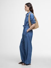 Barbour® Blue 100% Cotton Emmie Jumpsuit - Image 3 of 8