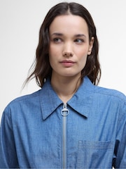 Barbour® Blue 100% Cotton Emmie Jumpsuit - Image 6 of 8