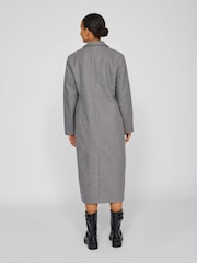 VILA Grey Long Sleeve Tailored Midi Coat - Image 2 of 6