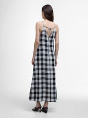 Barbour® Black 100% Linen Maya Midi Dress - Image 2 of 5
