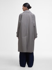 Barbour® Blue Nadine Checked Showerproof Car Coat - Image 3 of 6