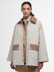 Barbour® Cream Corinne Quilt Jacket - Image 1 of 8