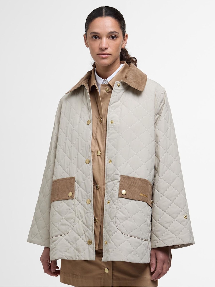 Barbour® Cream Corinne Quilt Jacket - Image 1 of 8