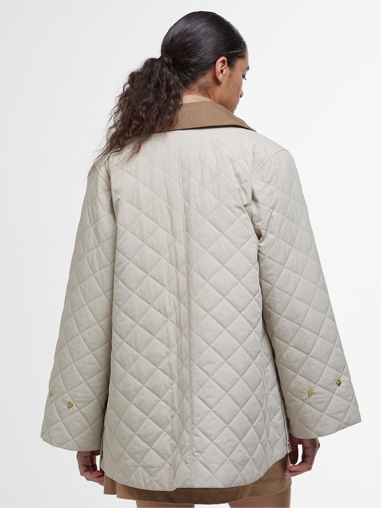 Barbour® Cream Corinne Quilt Jacket - Image 2 of 8