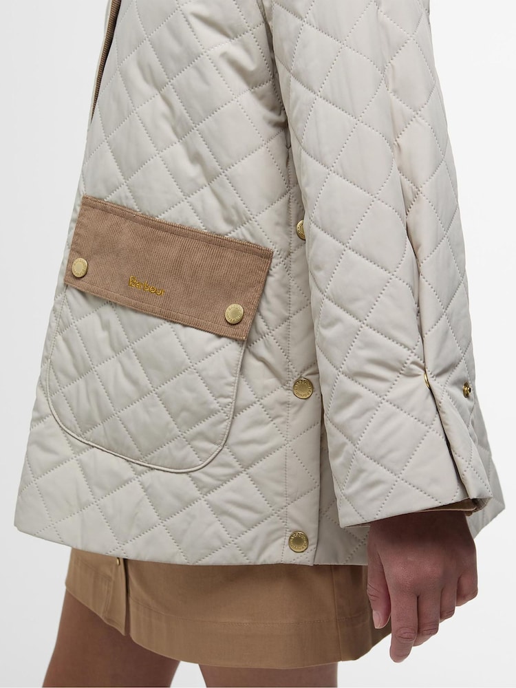 Barbour® Cream Corinne Quilt Jacket - Image 3 of 8