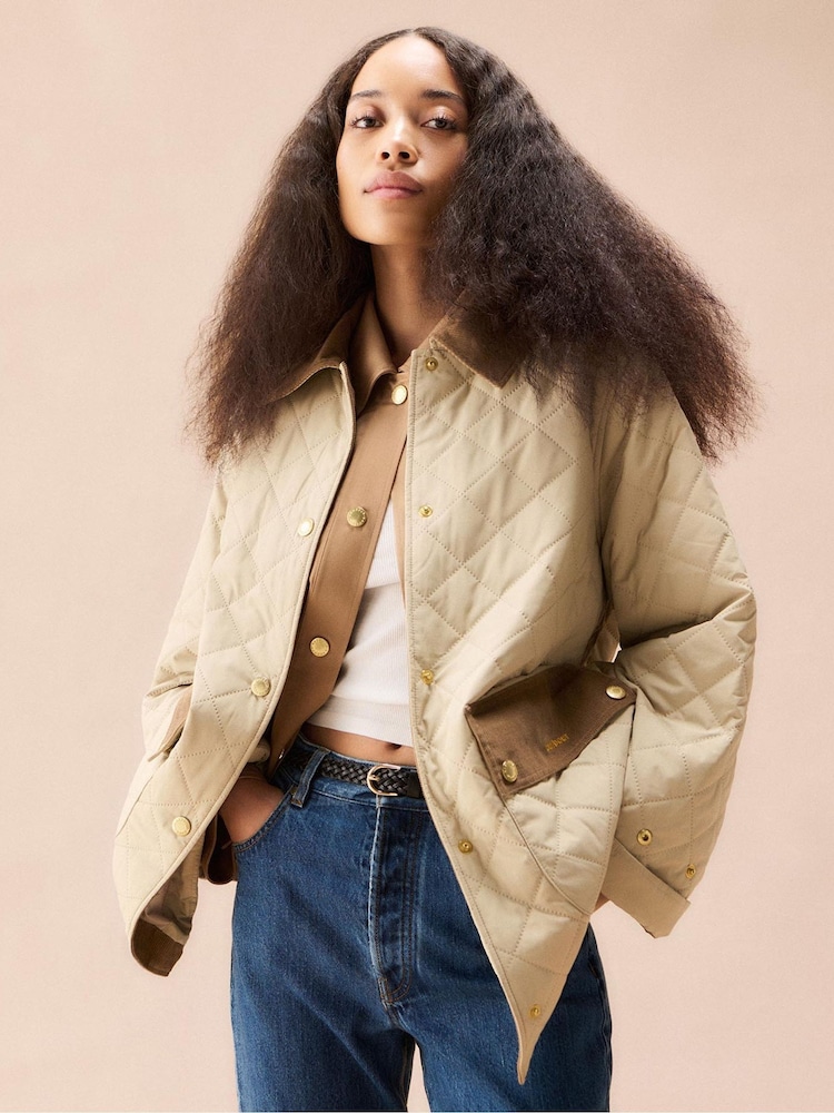 Barbour® Cream Corinne Quilt Jacket - Image 4 of 8